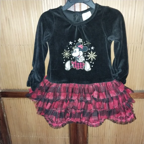 Black and Red Minnie Mouse Christmas Dress - Picture 2 of 11